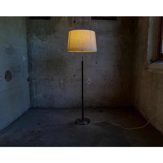 Mid-Century Leather Chrome and Floor Lamp from Atelje Lyktan, Sweden, 1960s For Sale - Image 15 of 18