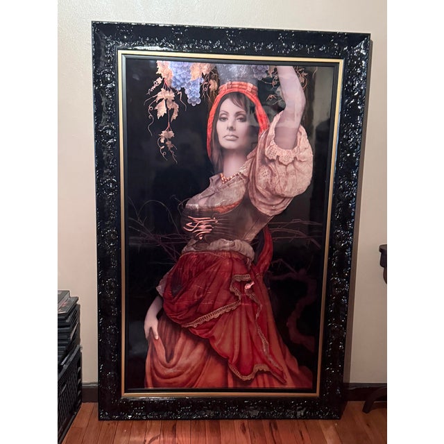 Patrick Guyton “Bella Vita” Mixed Media on Aluminum With Silver Leaf Framed Contemporary Figurative Portrait For Sale - Image 4 of 12