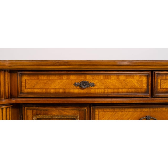French Louis XVI Style Walnut Finish Sideboard For Sale - Image 9 of 18