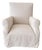 Regent Chair Slip Covered in Belgian Linen- Greige For Sale