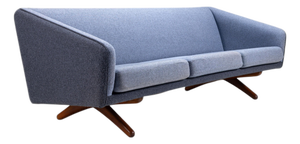 Ml-90 Three-Seater Sofa by Illum Wikkelso for Laursen, Denmark, 1960