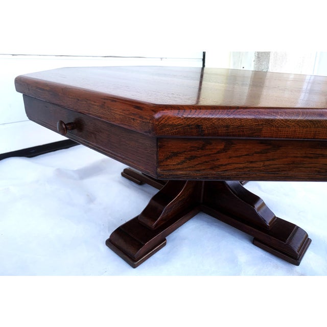 Spanish Octagonal Coffee Table in Oak, 1970s For Sale - Image 11 of 18