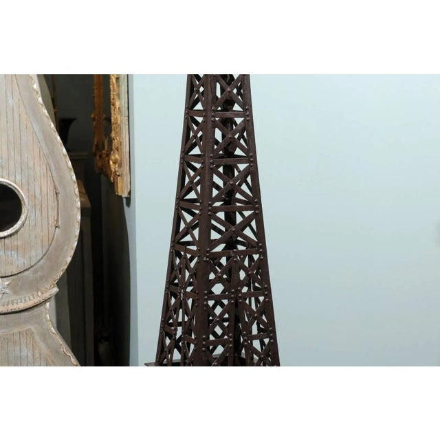 Early 21st Century Metal Eiffel Tower Iron Replica Statue For Sale - Image 5 of 9