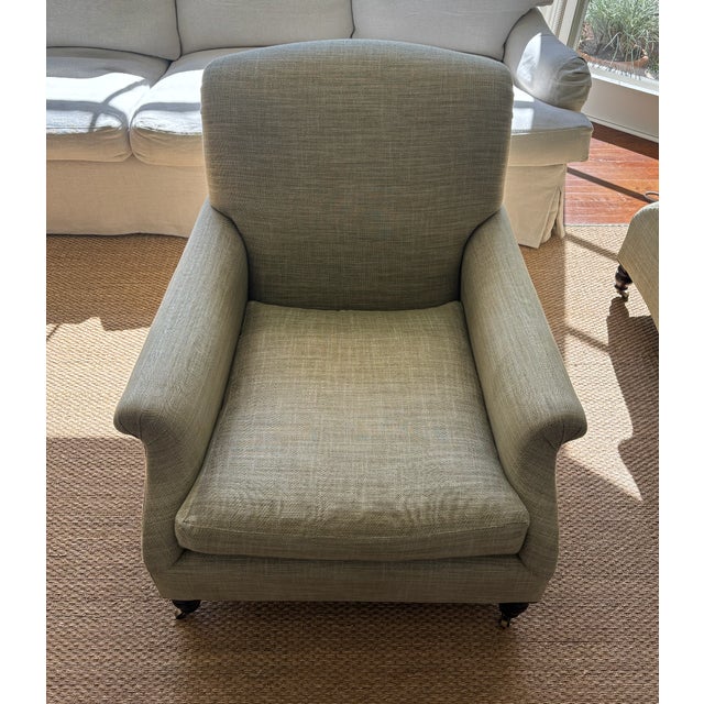 Scroll Arm Large Club Chair For Sale In Los Angeles - Image 6 of 7