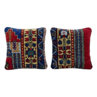 Anatolian Rug Pillow Cover 16'' X 16'' - Set of Two For Sale