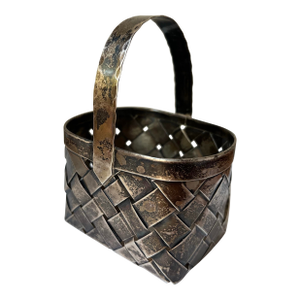 Cartier New York Sterling Silver Handwoven Basket – Mid-20th Century