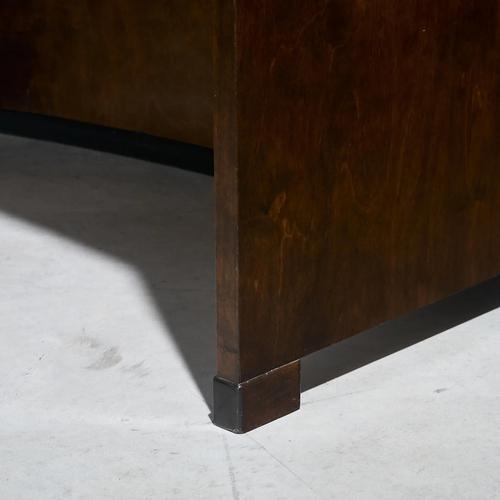 Curved Desk with Geometric Inlaid Top, Sweden For Sale - Image 12 of 13