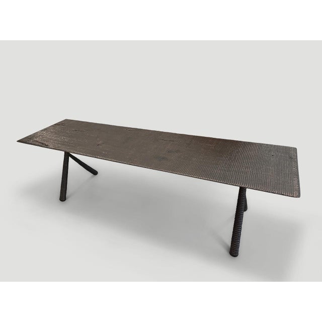 Andrianna Shamaris Mid Century Couture Hand Carved Dining Table or Console For Sale - Image 4 of 18