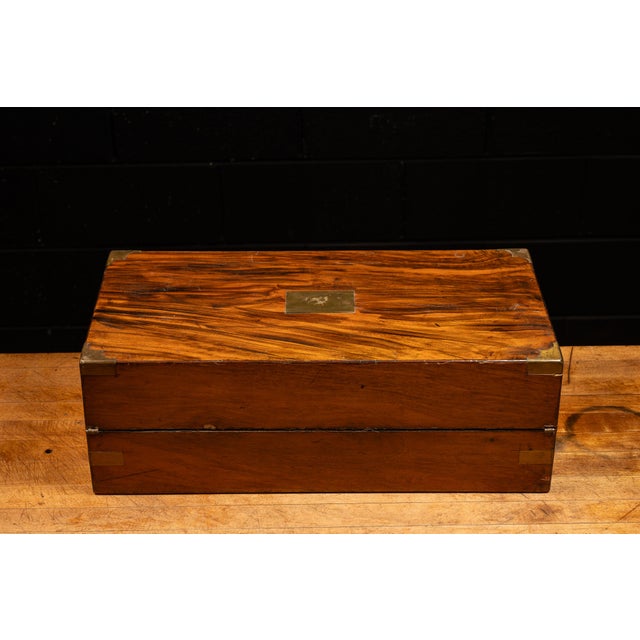 Antique English Walnut Folding Lap Desk For Sale In Chicago - Image 6 of 11