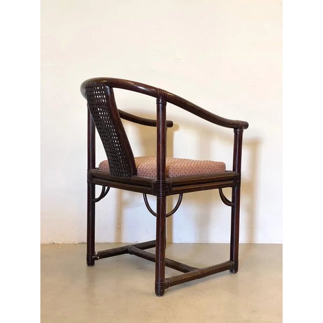 Brown Vintage Bamboo Dining Chairs, 1970s, Set of 4 For Sale - Image 8 of 13