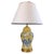 Italian Yellow Glazed Porcelain Table Lamp with Blue Rococo Motif, 1950s For Sale - Image 10 of 10