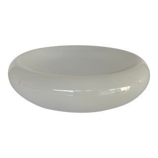 Theodore Alexander Large Opaline Art Glass Bowl For Sale