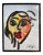 Contemporary Abstract Face Portrait Painting by Peter Keil, Framed For Sale