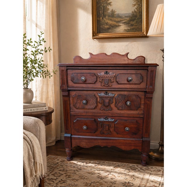 A beautifully preserved late 19th-century walnut dry sink showcasing Victorian-era craftsmanship and timeless character....