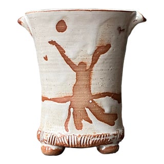 Vintage Original Splatter Studio Pottery Vase For Sale
