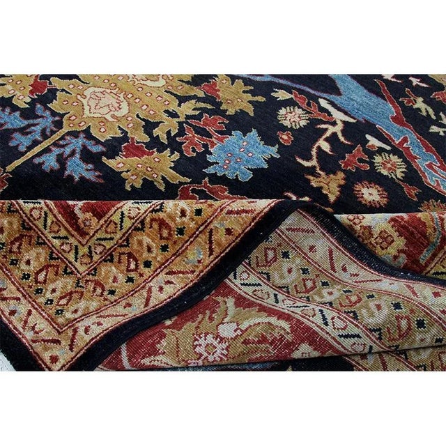 Traditional Handwoven Black/Red Serapi Style Rug 9'1" X 11'9" For Sale - Image 3 of 10