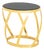 Karl Springer Black Glass & Brass Barrel End Table For Sale