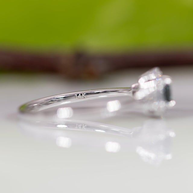 Alexandrite Ring With Earth-Mined Diamond Accents: Solid 14k Gold, Oval 5x3.5mm For Sale - Image 12 of 12