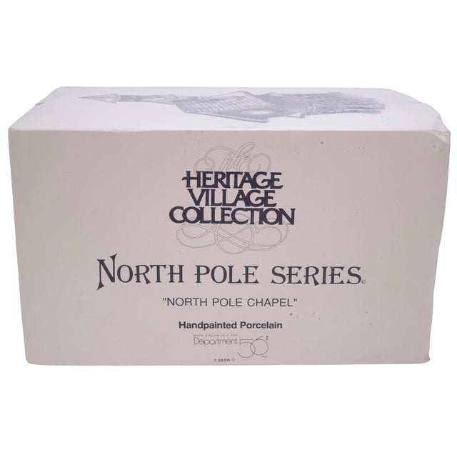 Ceramic North Pole Chapel Porcelain Lit Building For Sale - Image 7 of 7