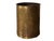Brass pot with shaped lip. Textured surface.