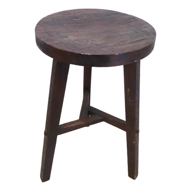 Vintage Rustic End Table For Sale