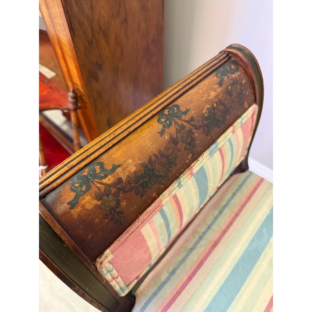 Traditional 1940's Adams Style Painted Bench For Sale - Image 3 of 11