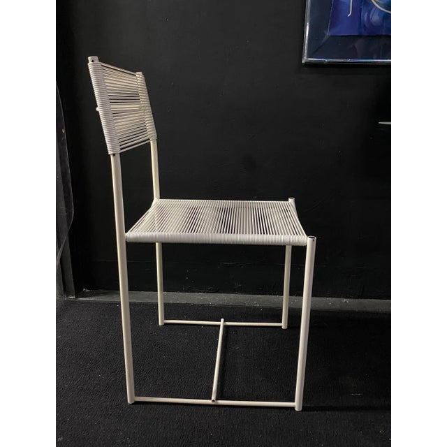 Giandomenico Belotti White Spaghetti Chair for Alias Italy, 1980s For Sale In Miami - Image 6 of 12