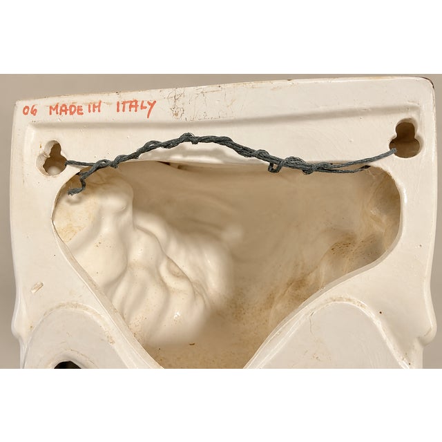 Italian Glazed Elephant Head Wall Bracket For Sale In Naples, FL - Image 6 of 7