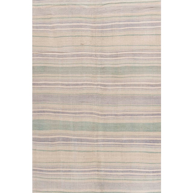 Vintage Circa 1940 Tan Turkish Kilim Flatweave Rug 4'11 X 13'1 For Sale In New York - Image 6 of 12