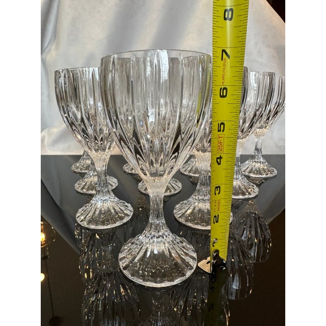 Contemporary Park Lane by Mikasa Crystal Glass Water Goblets Set of 10 For Sale - Image 3 of 10
