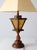 Vintage Mediterranean Revival Amber Glass Table Lamp For Sale - Image 12 of 14