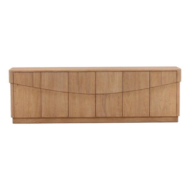 Newport Fluted Oak Sideboard For Sale