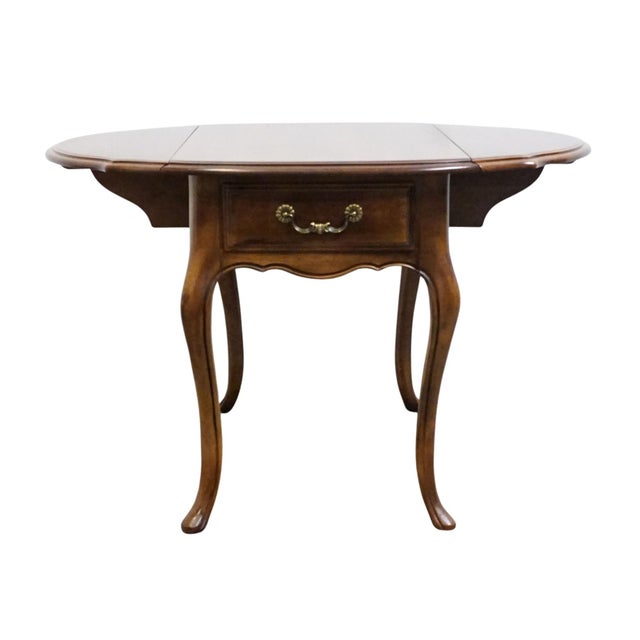 Ethan Allen Country French Collection Solid Birch 36" Drop Leaf Accent End Table 26-8302 For Sale - Image 9 of 18
