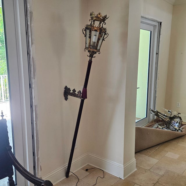 Antique Italian Venetian Pole Wall Lamps - a Pair For Sale - Image 12 of 12