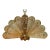 Oversized Victorian Brass Figural Peacock Folding Fireplace Screen For Sale
