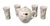 Late 20th Century Japanese Utsuwa Tea Pot & Four Cups Pink Wild Flower Pattern - 5 pcs For Sale - Image 6 of 6