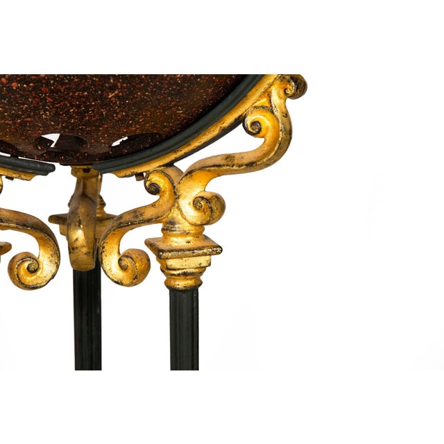 Regency Style Gilt and Faux Porphyry Iron Athenienne Jardinierre Plant Stand For Sale - Image 12 of 18
