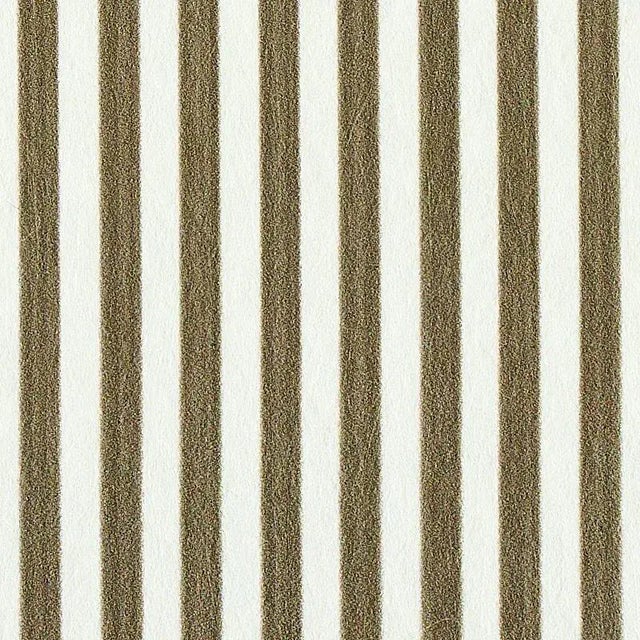 Transitional Schumacher Edwin Stripe Narrow Wallpaper in Mushroom For Sale - Image 3 of 3