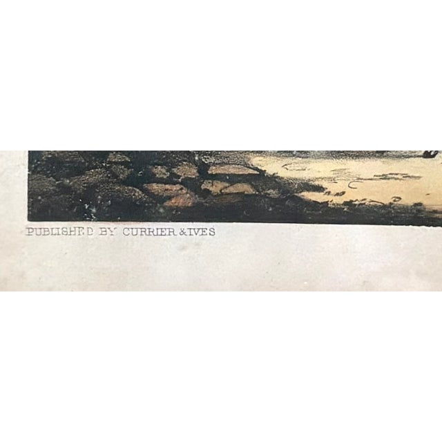 American Antique 19th Century Currier and Ives Lithograph, Noah's Ark - Signed For Sale - Image 3 of 10