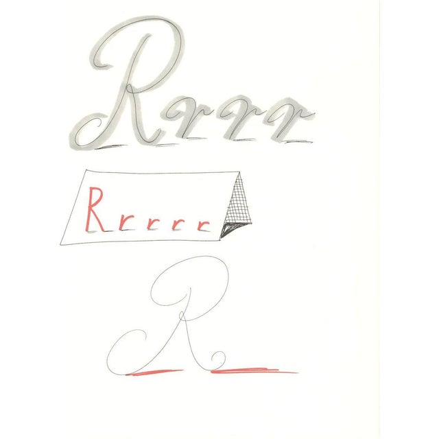 Contemporary David Hockney, R from Hockneys Alphabet, Lithograph For Sale - Image 3 of 3