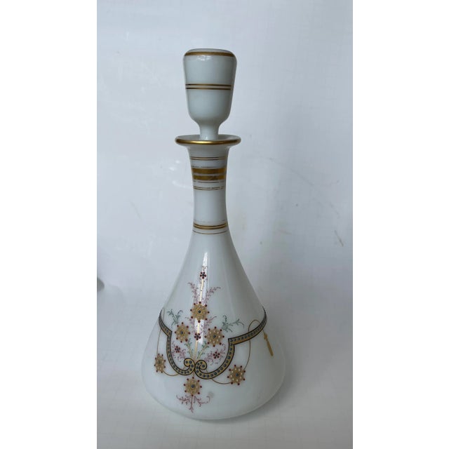 Mid 19th Century French White Opaline Bottle Napoleon III For Sale - Image 10 of 12