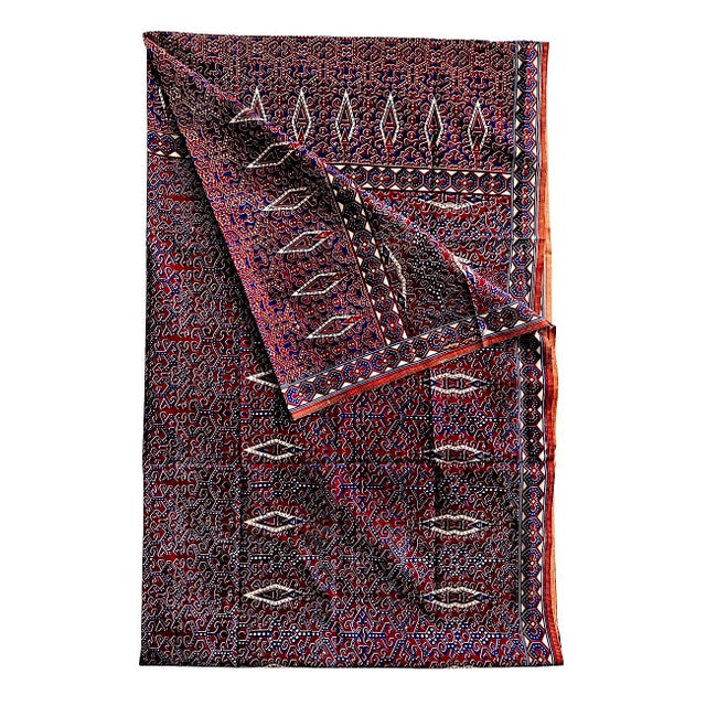 Offered is a piece of fine cotton batik from Malaysia. It is currently stitched together in a loose loop, ready to use as...