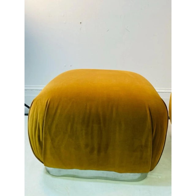 1980s 1980s Modern Souffle Stools in the Manner of Karl Springer - A Pair For Sale - Image 5 of 10