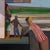 Early 21st Century Neighbour by Hiroshi Sato | Oil on canvas depicting figures in a suburban setting. For Sale - Image 5 of 5