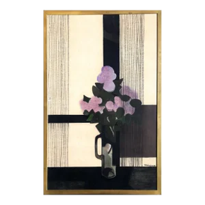 Fleurs Mauve, Andre Minaux, Painting
