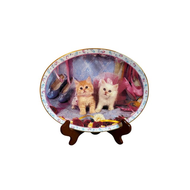 Kittens Danbury Mint Prima Ballerinas Complete Set of 8 Plates David Belda Vintage Kitsch For Sale - Image 4 of 10