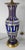 Hollywood Regency 19th Century Pair of Bohemian Cameo Glass Table Lamp Vases With Greek Key Design in Blue For Sale - Image 3 of 16