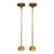 Pair of Art Deco Style Brass Torchiere Floor Lamps From 70's For Sale