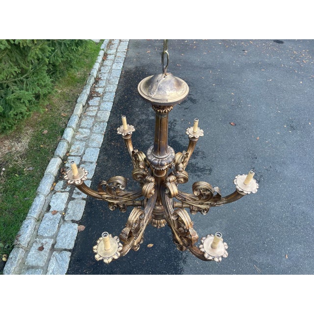 Baroque Early 20th Century Baroque Giltwood Chandelier For Sale - Image 3 of 11