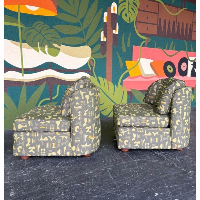 Reupholstered Postmod Henredon Folio 500 Club Chair Pair For Sale - Image 11 of 12
